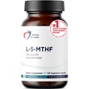 Diseños para la salud L 5-MTHF - Quatrefolic L Methylfolate Suplemento 1mg (1700mcg DFE) - Suplemento de Folato Metilado para Hombres - Apoyo Metilación - No GMO, Gluten Free (120 cápsulas)