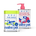 Mascotas nativas Suplemento diario de perros (30 escopas) " Aceite de salmón para perros " gatos (8 Oz) - 11 en 1 Multivitamina " Pure Omega-3 Suplemento de aceite de pescado para piel " , conjunto, salud cardíaca " antiinflamatorio