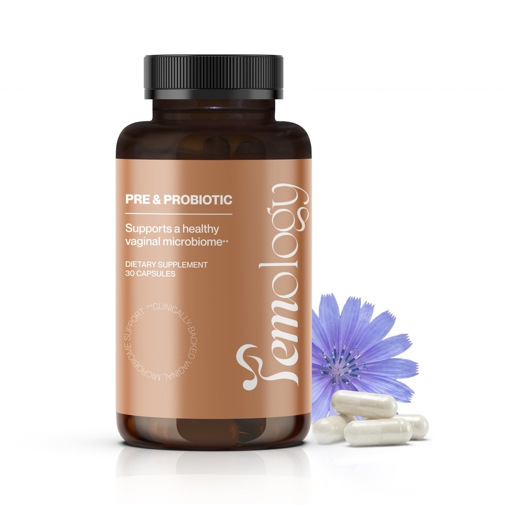 Pre " Probiótico – Suplemento Probiótico para el Equilibrio de PH vaginal con Prebiótico de Inulina 23B para el Bienestar Intimado, Siete Lactobacillus Strains, 30 Capsules