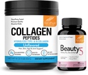 Sandhu's Grass-Fed Collagen Peptides Powder & Beauty 5 Capsules duración Suplementos de Skin permanente promueve Skin, Hair, Nail Health