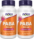 AHORA Suplementos, PABA (Acid para-Aminobenzoico) 500 mg, Familia B-Complex, 100 cápsulas (Pack of 2)