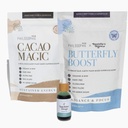 Philosophie Sunshine Drops, Cacao Magic & Butterfly Boost Bundle - Liquid Chlorophyll & Superfood Powder Blends - All Natural Plant-Based 3pack