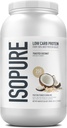 Isopure Low Carb 100% Pure Whey Isolate Protein Powder, Lactose Free, Gluten Free, With Vitamins, Toasted Coconut, 25g Protein Por Serving, 3 Lbs, 42 Servings
