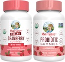 MaryRuth Organics Cranberry & Probiotic Gummies (Strawberry) ← USDA Organic, Clean Label Project Verified® ← Vitaminas para la Tract y la Salud Urinaria ← Vegan, Non-GMO, No Gelatin