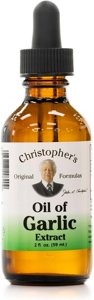 Christopher's Original Fórmulas Óleo de Ajo Extracto 2 onzas - Pack de 1 - Suplemento Herbal Premium - Cold-Presed & Pure Liquid Aceite de Ajo