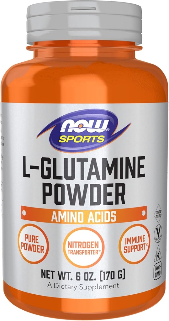 AHORA Foods Sports Nutrition, L-Glutamine Pure Powder, Nitrogen Transporter*, Amino Acid, 6-Ounce