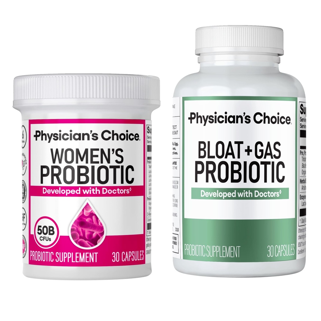 El Probiótico Femenino 30ct + Bloat &amp; Gas Probiótico 30ct - Advanced Digestive Health Bundle for Women