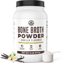 32oz Vainilla Bone Broth Protein Powder From Grass Fed Beef - Non-GMO Ingredientes, Gut-Friendly, Low Carb Dairy Free Protein Powder - Natural Collagen Source For Joint Support - Keto Friendly