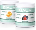 Kiala Nutrición Super Verdes, Ecológico Verdes Polvo con Spirulina & Clorella para la Digestión, Gut Health, Inmunity & Energy, Gluten Free, Vegan, Tropical Splash + Berry mixto, 30 Servidores Cada