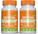 Marcas básicas – Zinc Orange Defend - 100 Lozenges - Natural Orange Flavor Zinc–Lozenges - Immune Boost, Cold Relief, Non-GMO, Zinc Acetate & Vitamina C - 2-Pack