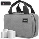 Kaddy Caja de Organizador de Píldoras Seguros, Almacenamiento para Botellas de Medicina o Suplementos; Toiletry; Viajes o Inicio, TSA Cerradura Aprobada(Grey)