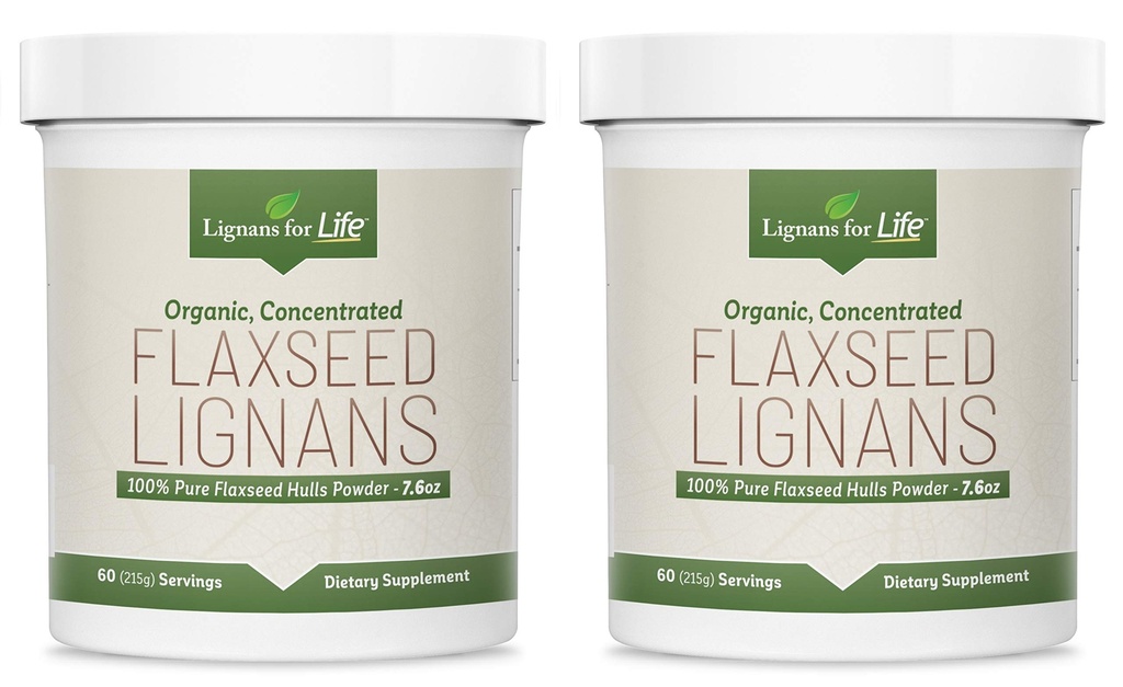 Lignanos para la vida - Pólvora Flaxseed de tierra a granel natural - Omega 3 &amp; 6 Ácidos grasos Filled High Fiber Antioxidants - Soporte Corazón saludable &amp; Pelo, Sistema de inmunológico saludable - 60 Serviciones 80mg por ficha, 2 Pack
