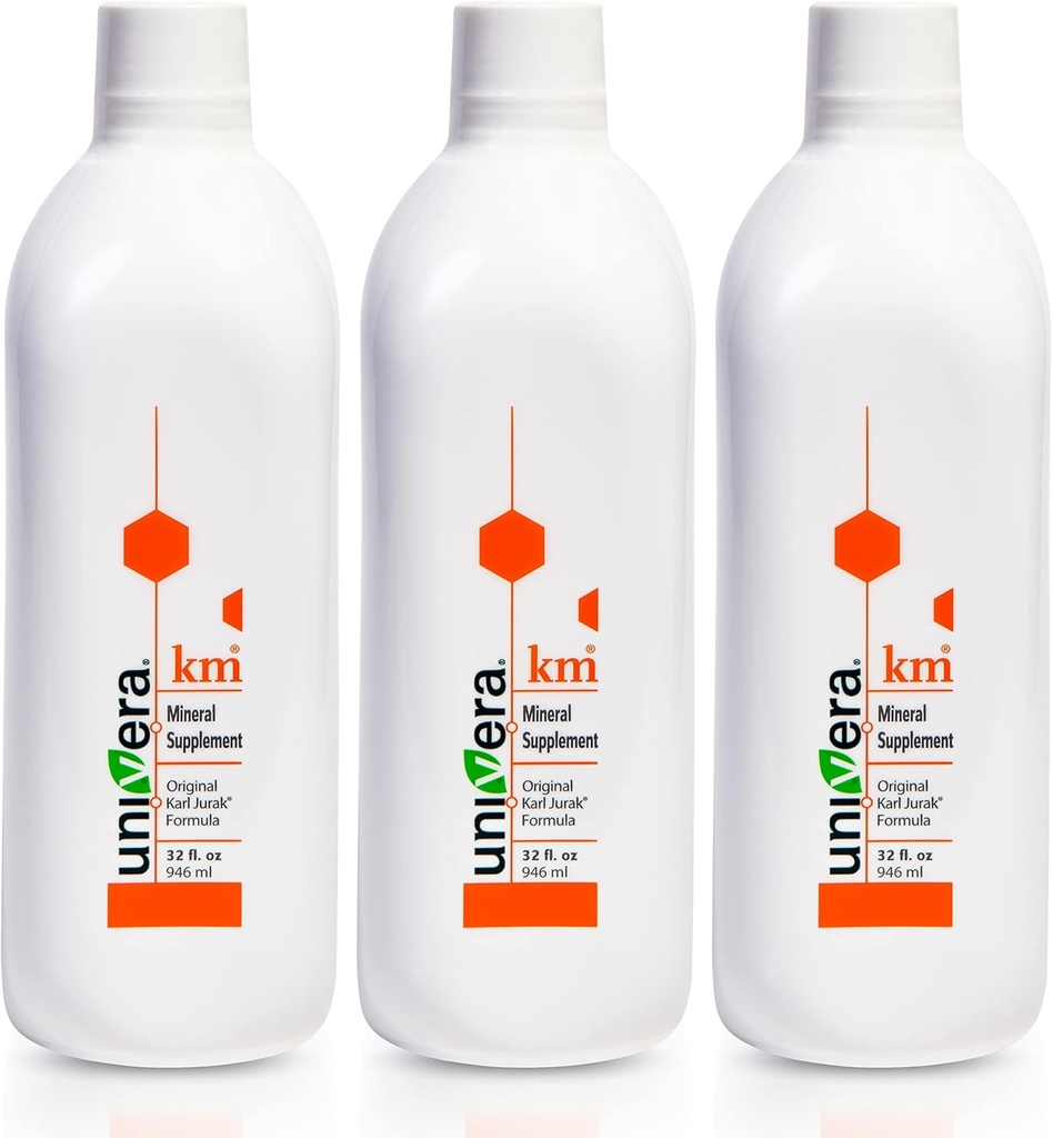 Univera KM Suplemento mineral latitud Original Karl Jurak Fórmula ANTE Rich in Potassium & Vitamins TEN Stabilizes pH Balance ANTE Soporta Digestión + Absorción Nutriente ← Fitonutrientes naturales TEN 90 Day Supply