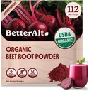 Mejor Alt Orgánica de Beet Root Powder, USDA Certified - Nitric Oxide Suplemento, Beet Juice Powder Superfood for Healthy Heart, Beetroot Suplemento, Beetroot Powder - 112 Servings, 1 lb