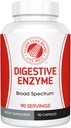 Silver Fern Brand Ultimate Digestive Enzyme Suplemento - 1 Botella = 90 Capsules - High Potency, Multi Enzyme - Digestive Comfort & Food Tolerance - Hemicullulase, Peptidase, Maltase, More