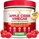 Manivelas de vinagre sin azúcar para adultos (90 chews) – Sin mancha, Detox ACV Gummies con la Madre para la Salud Gut, Energía, Digestión & Apoyo Inmunitario – No más capsules, píldoras o Reflujo ácido