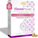 FlavonPause Hot Flashes Menopause Relief – CLINICALLY Tested – Prevención Natural Hot Flash Relief, Night Sweats Relief, Skin Aging ← Multi Menopause Symptom Relief ← 30 Softgels