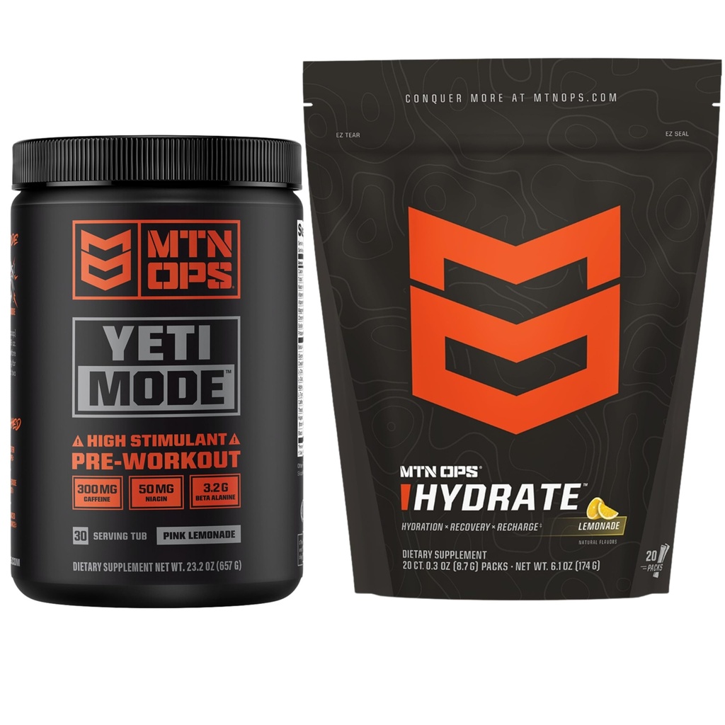 MTN OPS Yeti Modo de limón rosa + Hydrate Lemonade Bundle