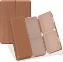 FYYY Organizador diario de píldoras, 7 departamentos Portable Travel Pill Case, [Folding Design] for Purse Pocket to Hold Vitamins,Cod Liver Oil,Supplements and Medication-Brown