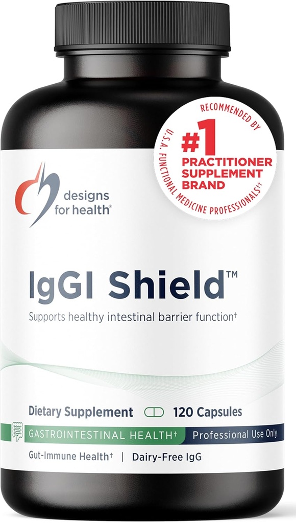 Diseños para Escudo de IgGI - Gut Health & Immune Support Powder con Inmunolina sin lácteos y NAG - Help Bind & Remove Toxins y Fortify the Intestinal Barrier (120 cápsulas)