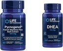 Life Extension French Maritime Pine Bark Extract with DHEA Hormone Balance - 60 cápsulas Pycnogenol & 100 cápsulas DHEA 25mg