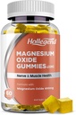 Oxido de Magnesio 400mg Gummies, Oxido de Magnesio Suplemento Chewable para el Muscle, Nerve & Heart Health, Vegan, Pinapple Flavor, 60 Conde