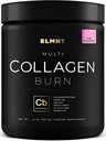 Super Collagen Burn Powder for Women w. Hyaluronic Acid, KSM66, Apple C Vinegar, Probiotics, Biotin - Premium Multi Collagen Peptides Protein for Weight Loss + Beauty Hair Skin Nails (Pink Lemonade)