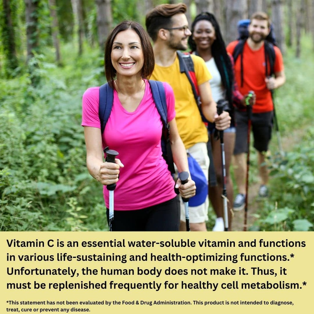 100% Vitamina Natural C de Acerola Cherry con Lavitol DHQ Dihydroquercetin Plus 250 mg Citrus Bioflavonoides - Vitamina integral C, sin ácido ascórbico sintético y sin aditivos - 250 mg, 60 cápsulas