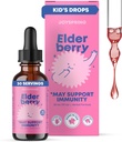 JoySpring Elderberry for Toddlers & Kids Immune Support Liquid (1 fl oz)  Organic Toddler Elderberry Drops with Vitamin C ← Natural Flavor ← Vegan Supplement