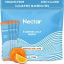 Booster de energía Nectar - Caffeine orgánica, B12 & electrolitos - Cero Calorie sin azúcar - Café saludable, bebida energética Alternativa de Soda – Hidración & Suplemento energético (Orange 30 paquetes de polvo)
