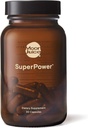 Moon Juice - Superpower (30 Veggie Capsules) - Suplemento de apoyo inmunitario - Vitamina C, Vitamina D, Zinc, Reishi Mushrooms - Botella de vidrio reutilizable - 3a Prueba de la fiesta - 100% Traceable - Vegan, No GMO