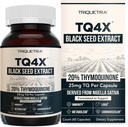 20% Timoquinone Black Seed Oil Extract Capsules - TQ-Advanced 4X®: Potent Thymoquinone Concentration Available Concentrate from Nigella Sativa, Raw Form, Vegan, Glass Bottle (25 mg - 60 cápsulas)