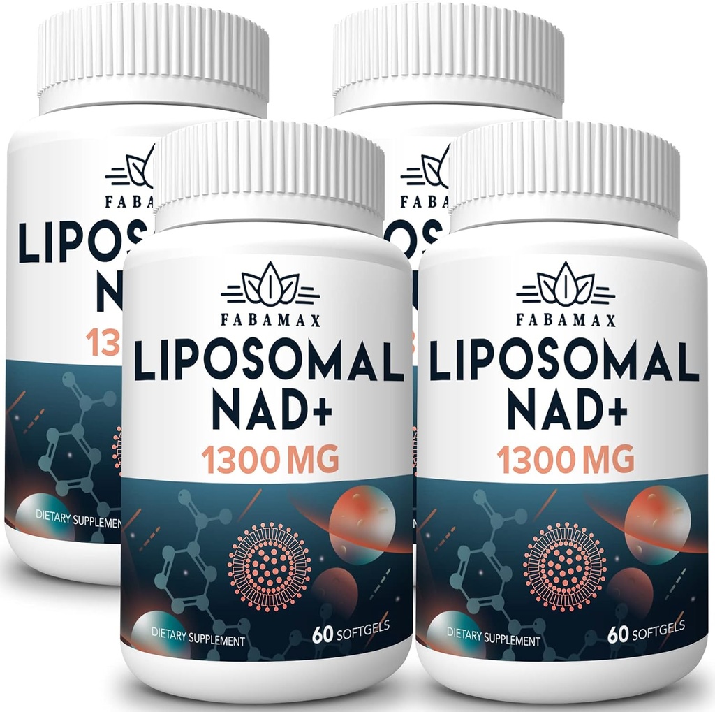 1600 mg Suplemento Liposomal NAD 1600 mg, 98% Suplemento NAD+ puro, Absorción superior, Alternativa a Nicotinamide Riboside o NADH para Boost NAD+ for Aging Defense, Energy, Longevity, 240 Softgels