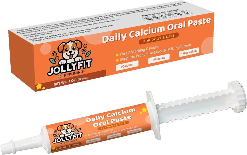 Calcio Oral para Perros Afectados & Gatos, Calcio de Aceleración Rápido para Perros, Apoyo al Trabajo Agitado y Producción de Leche, Enhances Colostrum para cachorros, Suplemento diario de calcio para mascotas - 1 oz