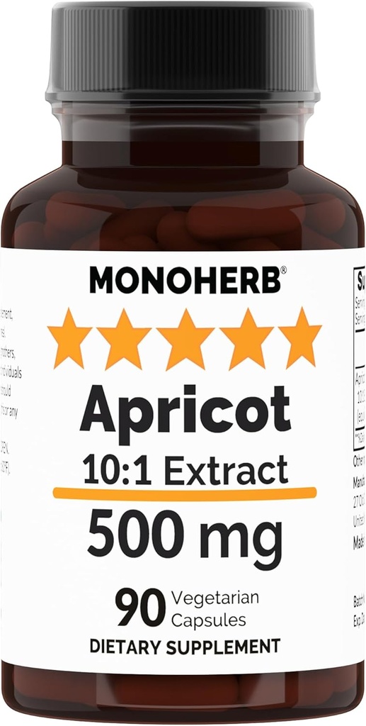 MONOHERB Apricot Extracto 500 mg - 90 cápsulas vegetarianas