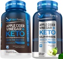 Herbtonics Apple Cider Vinegar Capsules with Keto BHB - Supports Digestion, Detox, and Metabolism for Women and Men, Sugar-Free, Keto Formula.