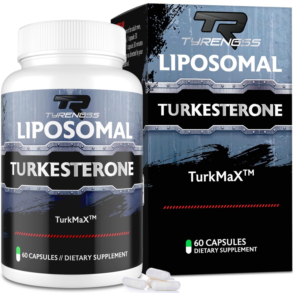 Liposomal Turkesterone Supplement for Men - Testosterone Supplement for Men, Male Enhancing Test Boost for Workout - 60 Capsules