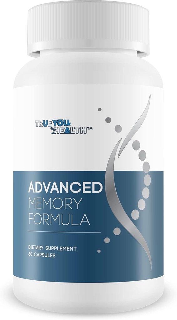 Fórmula de Memoria Avanzada - por True You Health - Nuestra Mejor Memoria & Brain Formula - Formulado con Ginkgo Biloba y otros ingredientes premium para el rendimiento cognitivo, el enfoque y la claridad