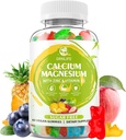 Magnesio de calcio Suplemento Zinc con vitamina D3, azúcar libre Calcio Gummies para Mujeres Hombres, alta potencia Magnesio Gummies para Bone & Muscle & Immune Health, sabores mixtos - 60 Condes