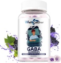 Suplemento GABA Gummies 500mg: Chewable GABA L-theanine Suplemento Gummies para adultos Niños sin melatonina Ayuda al sueño Mente calma con 5-HTP para el alivio de estrés Zzz Mejor azúcar libre sabor 60CT