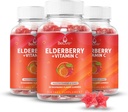 BeLive Elderberry Gummies con zinc y vitamina C - Immune Support Supplement with Vitamin D, A, E, B12 - Gummies for Healthy Bones " Teeth, Vegan, Keto " Non-GMO - Raspberry Flavor Silencio 3-Pack