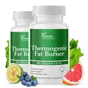 Thermogenic Fat Burner for Women and Men - Appetite Suppressant for Weight Loss - Incluye extractos de té verde para Bloat Relief - Metabolism Booster - Pack of 2