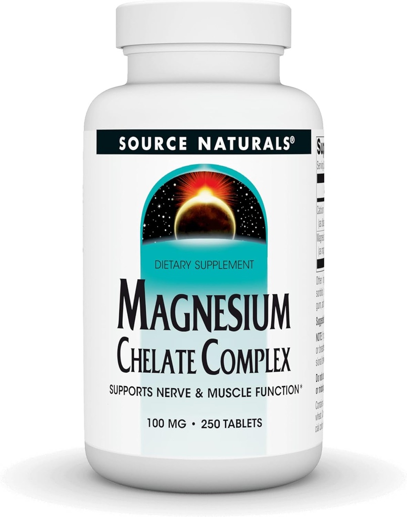 Fuente Naturals Magnesium Chelate - Soporte Nerve & Muscle Function - 250 Tablets