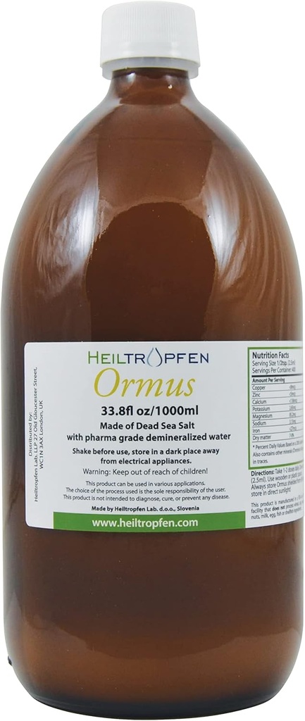 Ormus 33.8 Fl Oz - 1000 ml Silencio Concentrado Orme Silencio Minerales Atómicos