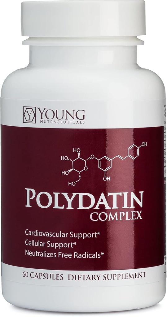 Complejo de polidatina Mirica YoungNutra con absorción alta de Resveratrol - 60 cápsulas