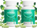 100% Moringa Pure Capsules, soporta sueño, articulaciones, energía Moringa Powder Organic Capsules Sleep Quality Energía Natural Boost Antioxidante Rich Moringa Suplemento, 60 cápsulas(2pc)