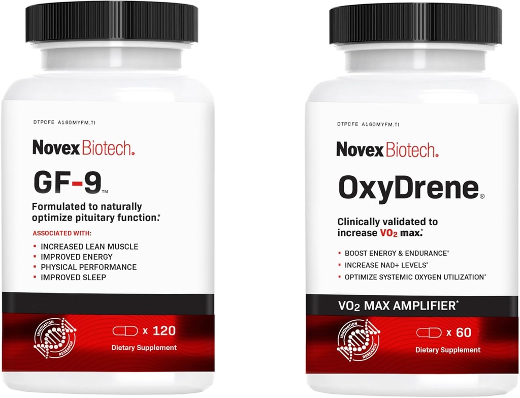 GF-9 y OxyDrene Men’s Performance Stack 30-Day Supply – Boost a Critical Peptide that Supports Energy and Drive, Plus Increase VO2 Max and NAD+ for Enhanced Physical Performance, Energy, " Endurance