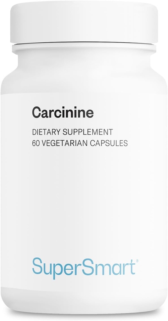 Supersmart - Carcinine 300mg por día (Patented) - Stable L-Carnosine Supplement TEN Non-GMO & Gluten Free - 60 cápsulas vegetarianas