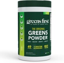 Greens First Original Greens Powder - 49 Superfoods - Frutas Ecológicas " Veggies - Prebióticos, Probióticos " Enzimas Digestivas - Antioxidante Smoothie - Dairy Free, Vegan " Non-GMO (Mint, 60 Servings)