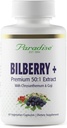 Herbs Paradisiaco Bilberry con Goji " Chrysanthemum Suplementos, Super Potent, Ultra Puro, No GMO, Gluten Free, Vegan, 60 cápsulas vegetarianas